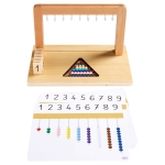 Nauka liczenia Wieszak do koralików 1-9 Montessori 