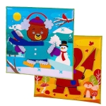 Misiowe pory roku - dwie układanki -jesień/zima